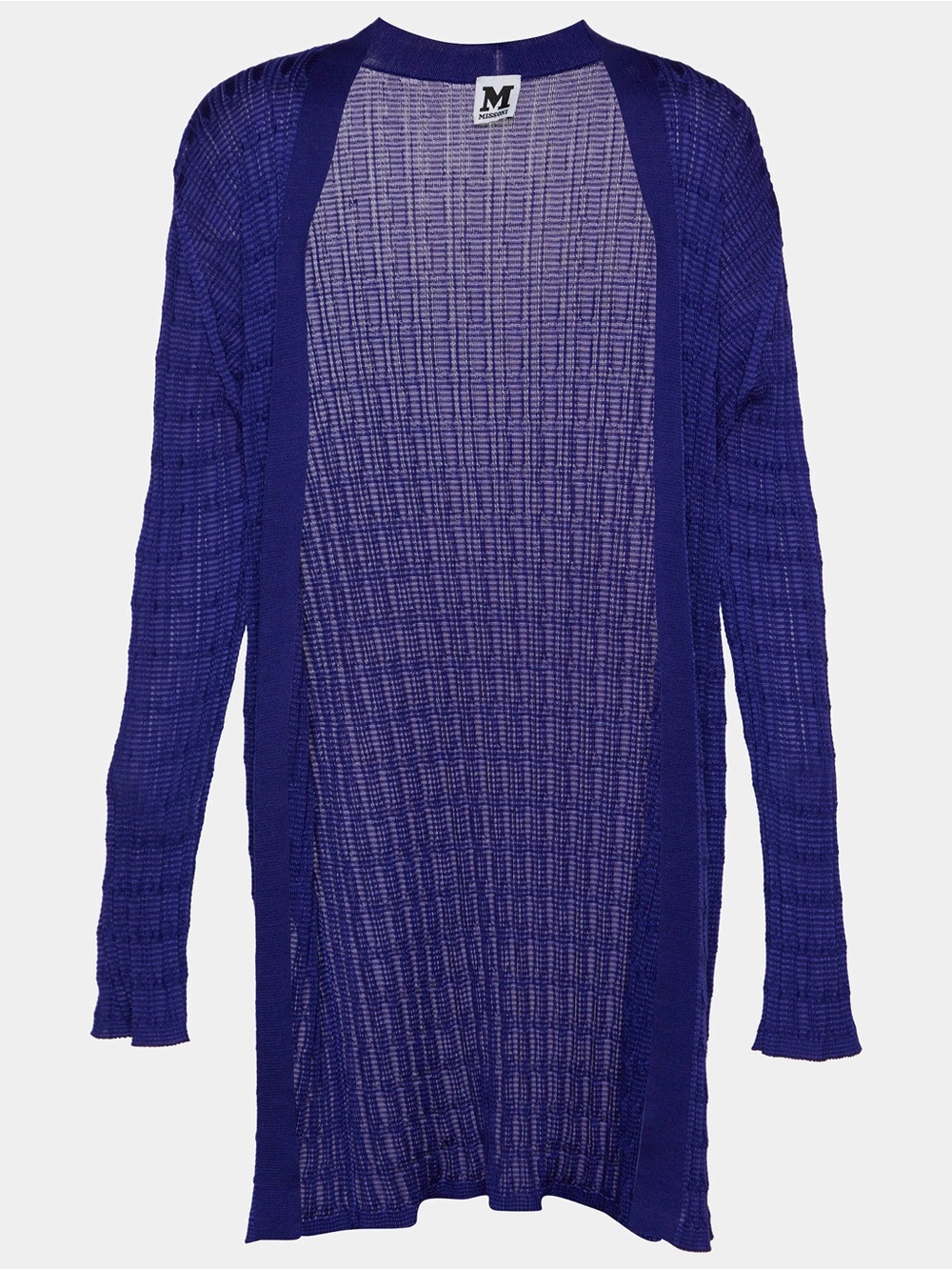 MISSONI open front knit cardigan purple royal blue